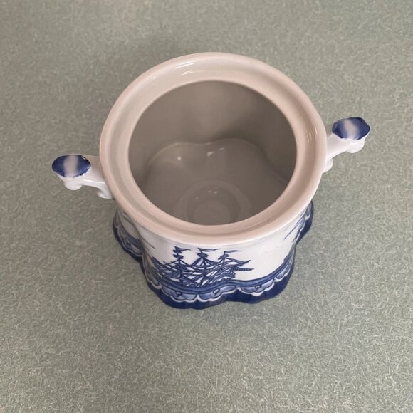 Sadek Blue Export, Creamer and Sugar Bowl With Lid - Picture 9 of 11